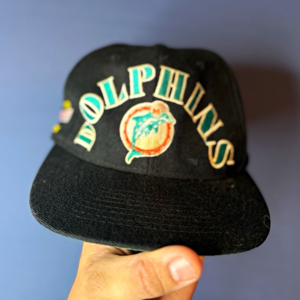 Vintage Miami Dolphins ANNCO Snapback Hat Super Bowl VII VIII Champions NFL